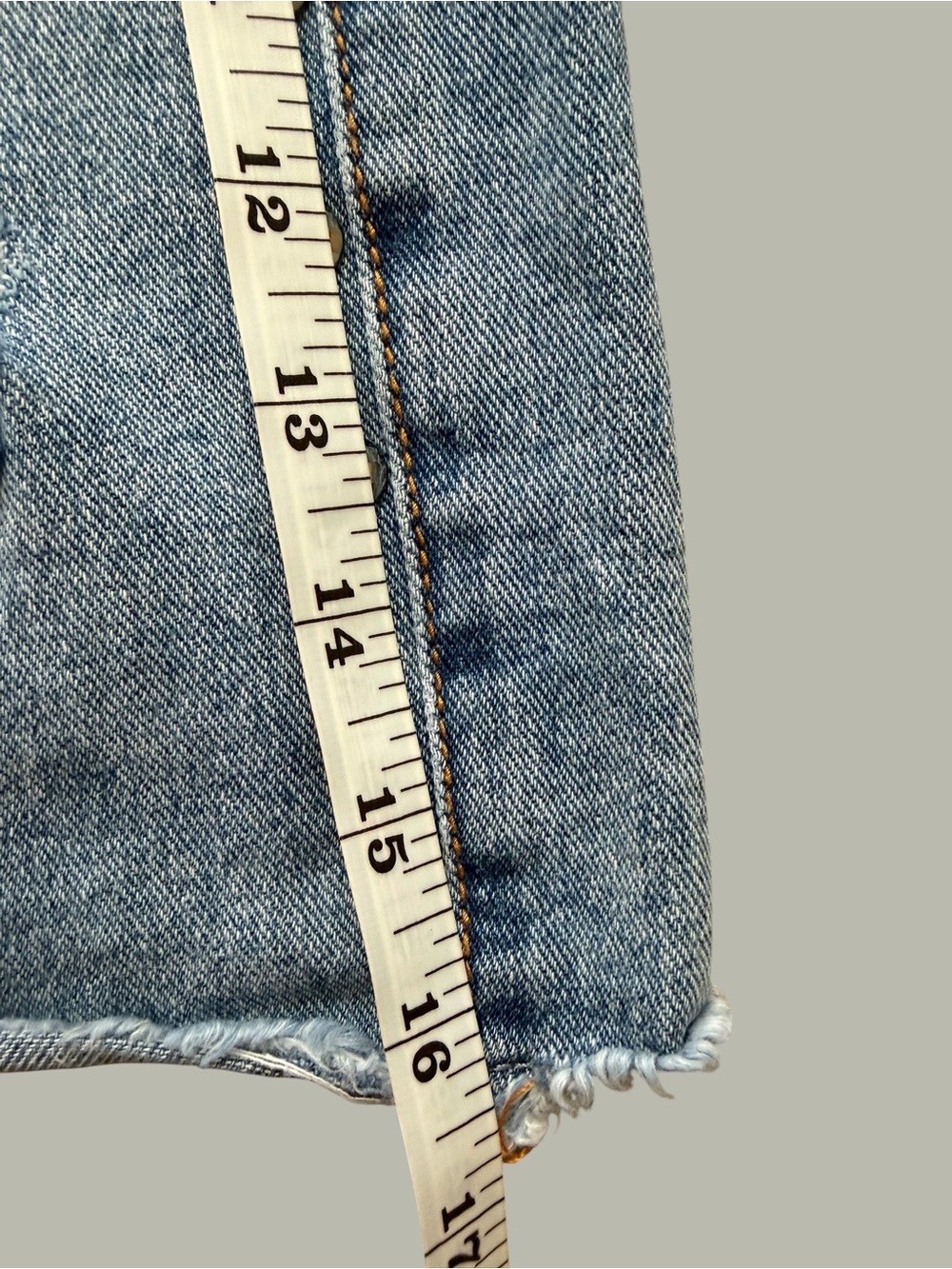 Guess Light Blue Distressed Denim Shorts with Studs - Picture 6 of 8